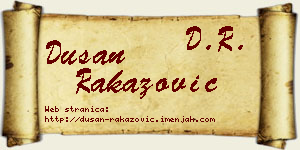 Dušan Rakazović vizit kartica